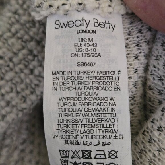 Sweaty Betty Restful Boucle Zip Through Jacket Mock Neck Pockets Charcoal Size M - Picture 11 of 12